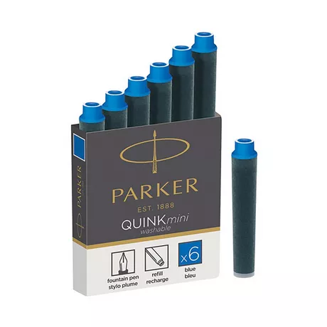 Parker Cartouches d'encre Quink Mini Bleu