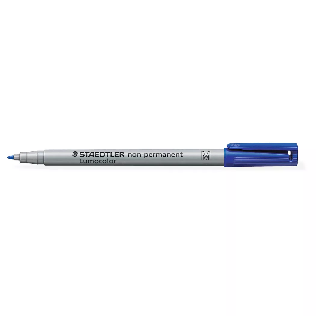 STAEDTLER Non- Permanent OHP Marker Medium Felt tip Blue Pack of 10
