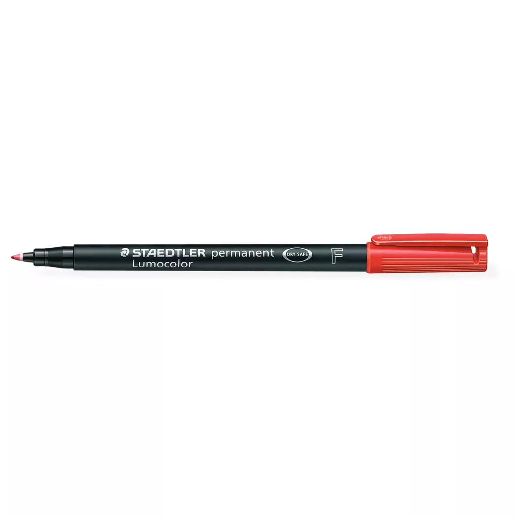 Staedtler 318 Lumocolor Permanent Pen Fine 0.6mm Line Red Ref 318-2