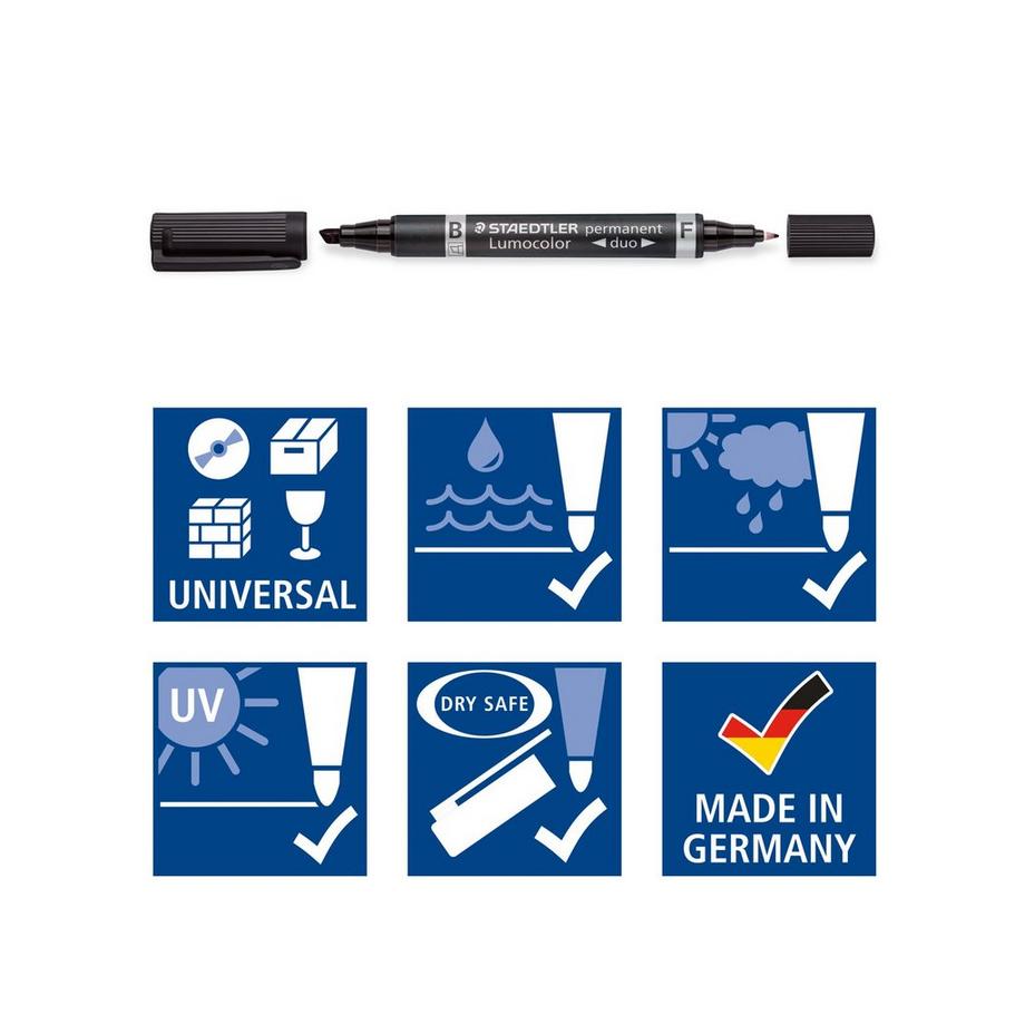 STAEDTLER Folienstift  Lumocolor permanent Duo 348 