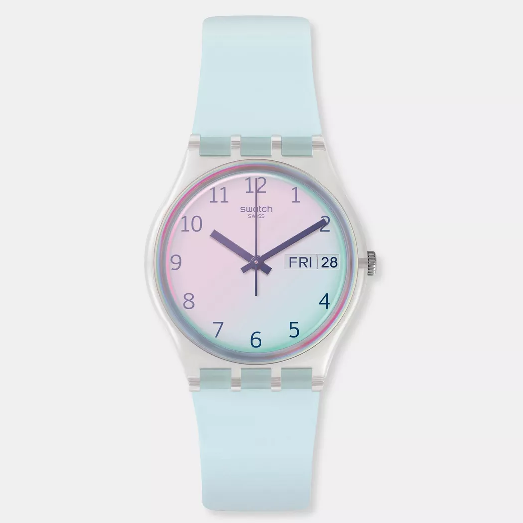 Swatch - Analoguhr, Ultraciel, 34mm, Weiss