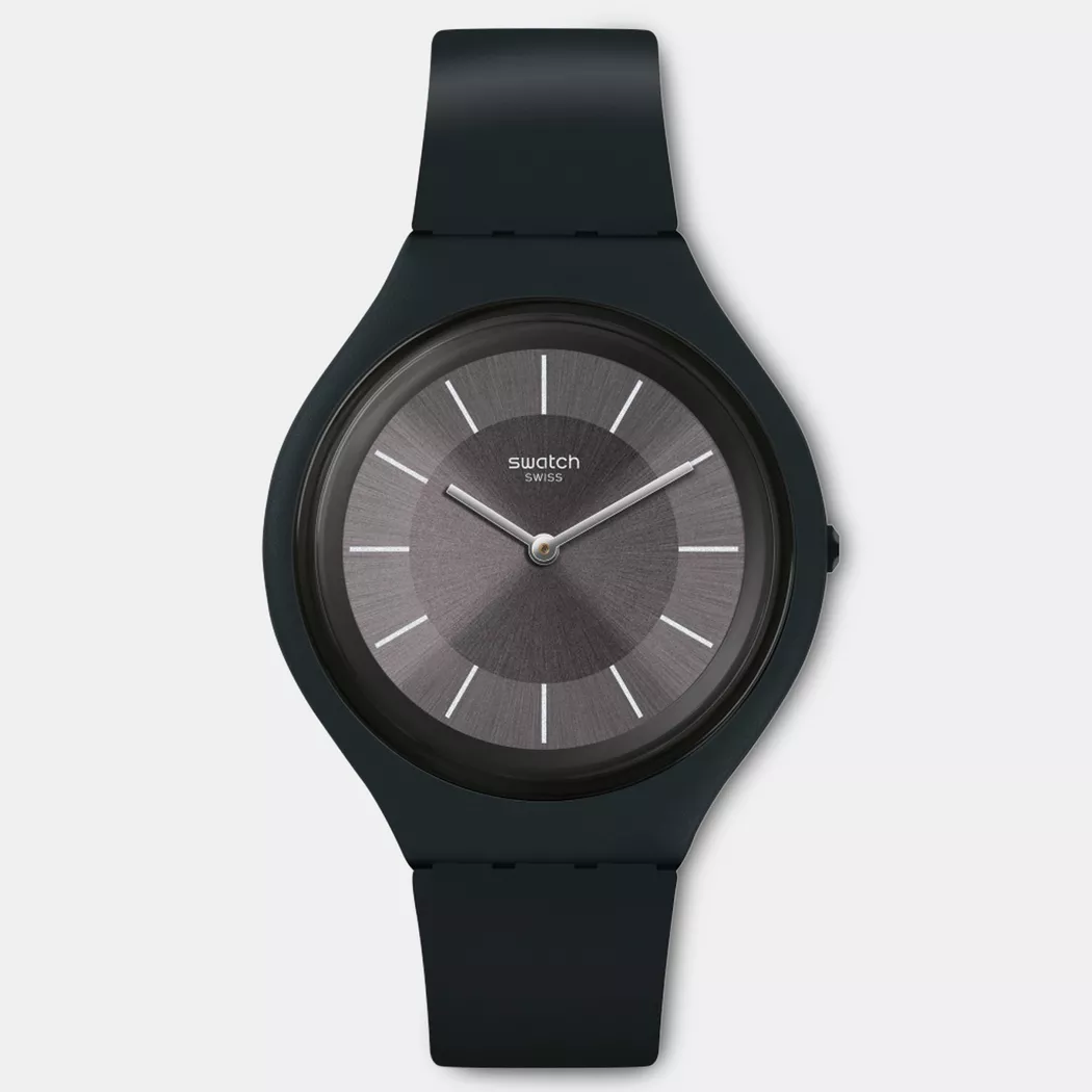 Swatch - Analoguhr, Skincharbon, 40mm, Black