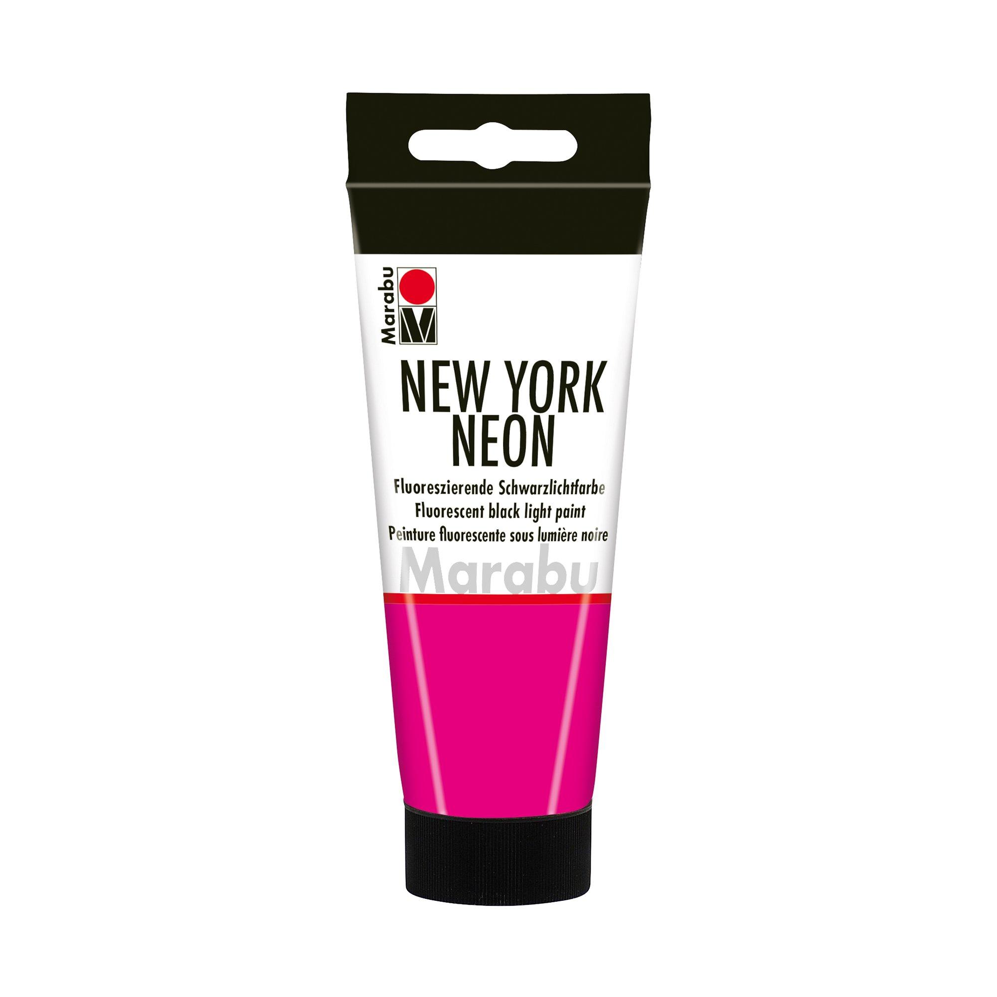 Marabu Fluoreszierende Schwarzlichtfarbe, New York Neon Neon-Pink 334 
