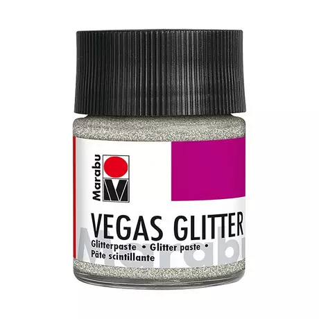 Marabu Pasta scintillio, Vegas Glitter Argento glitterato 582 Multicolore