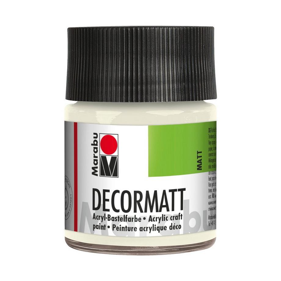 Marabu Acryl-Bastelfarbe, Decormatt Weiss 070 