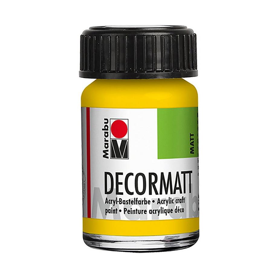 Marabu Acryl-Bastelfarbe, Decormatt Gelb 019 