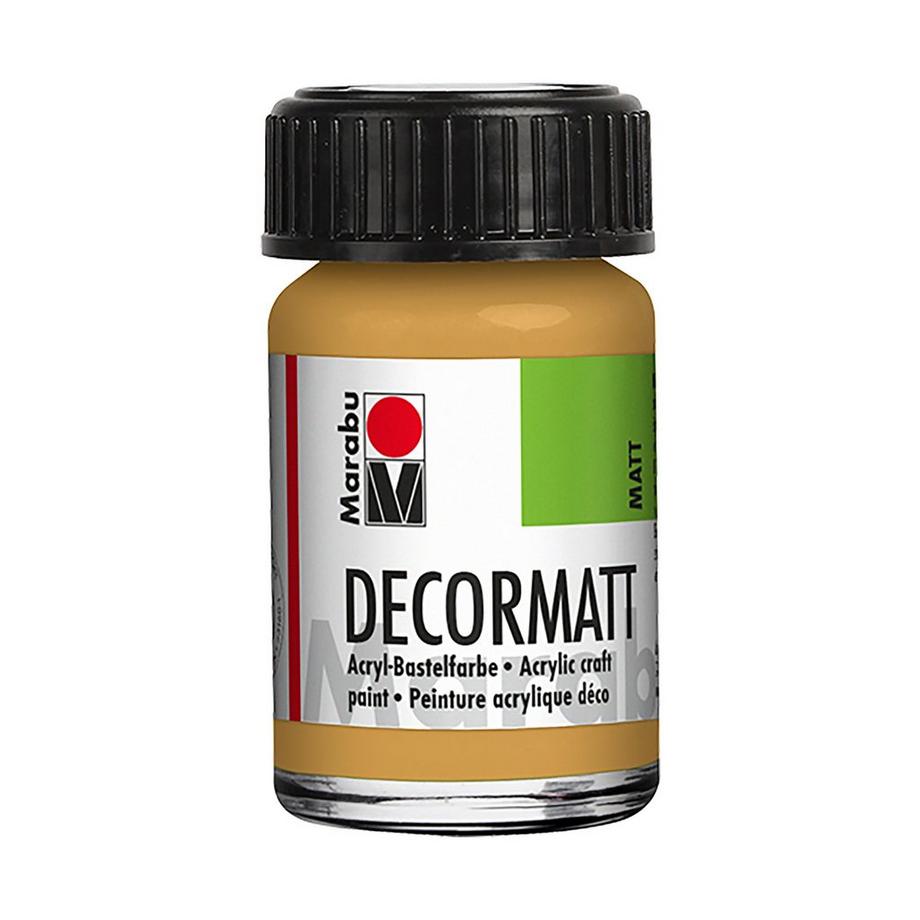 Marabu Acryl-Bastelfarbe, Decormatt Metallic-Gold 784 