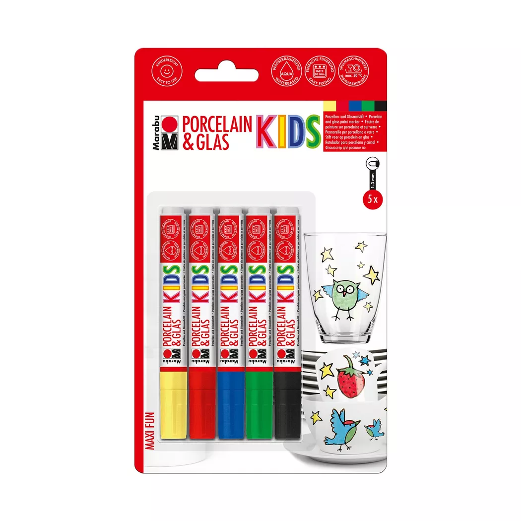 Marabu - Porzellan- und Glasmalstift, 1 Stück, Multicolor