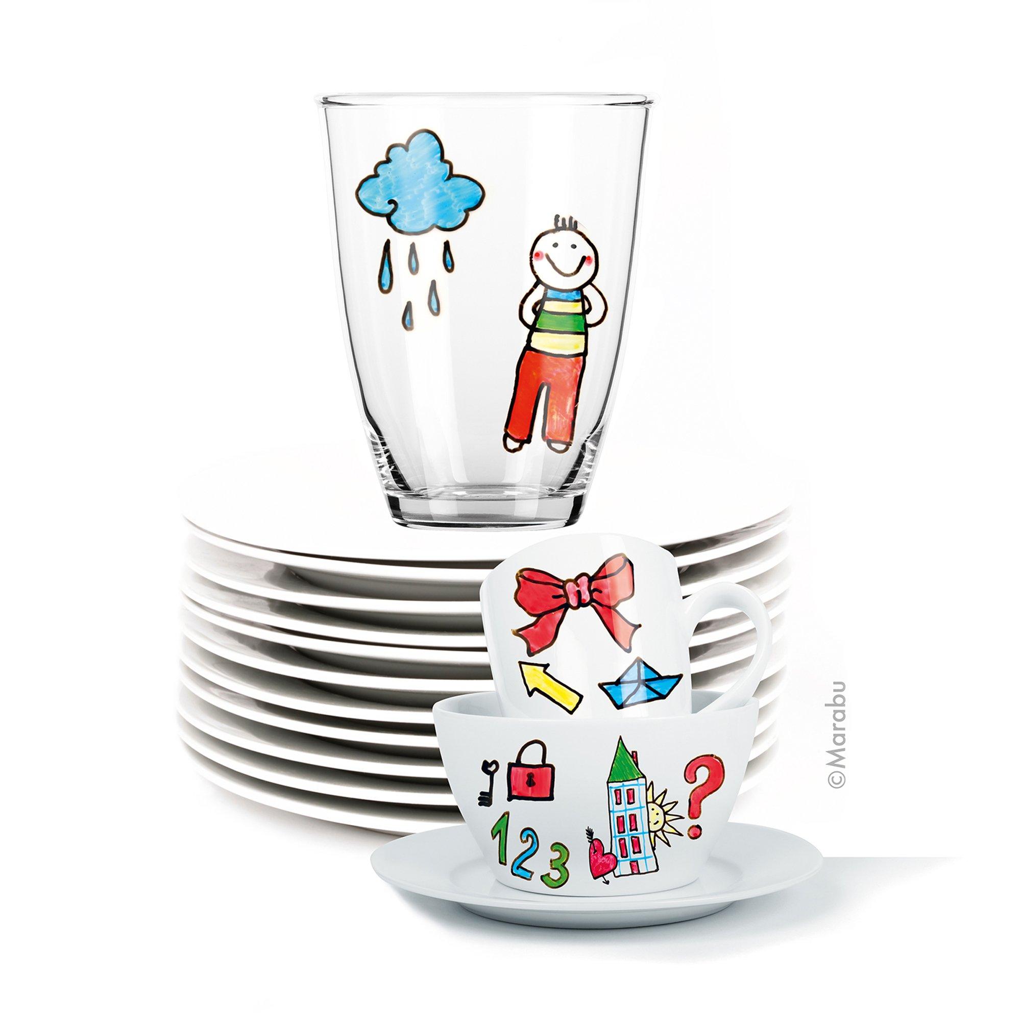 Marabu Porzellan- und Glasmalstift Mega Fun 