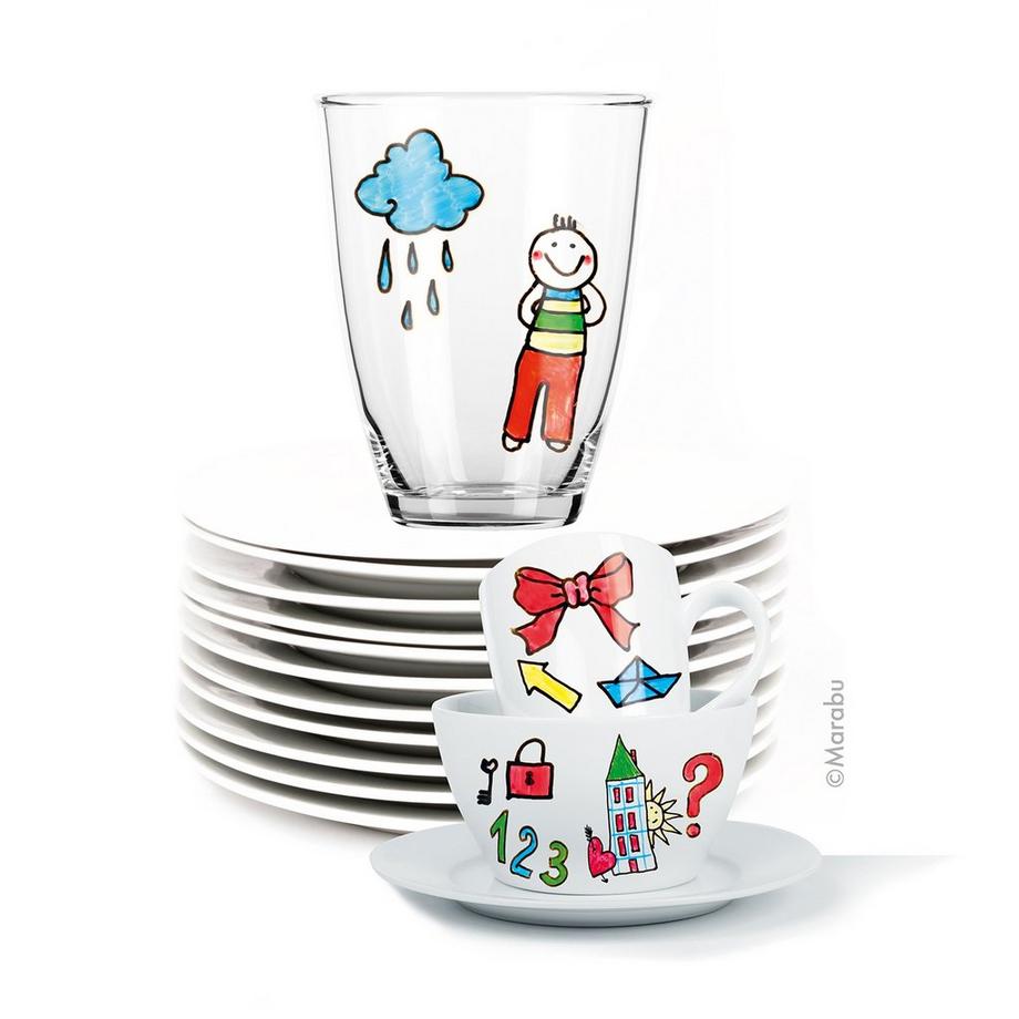 Marabu Crayon à peinture pour porcelaine et verre Mega Fun 