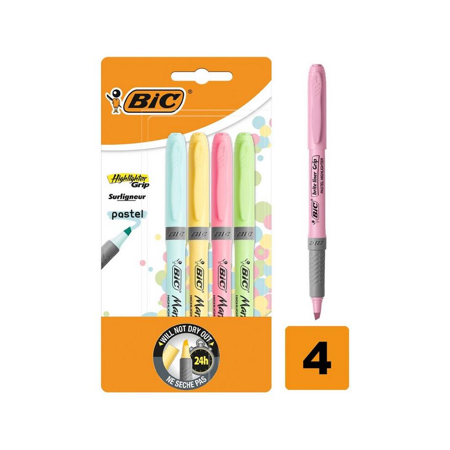 BiC Leuchtmarker Highlighter Grip Pastel 