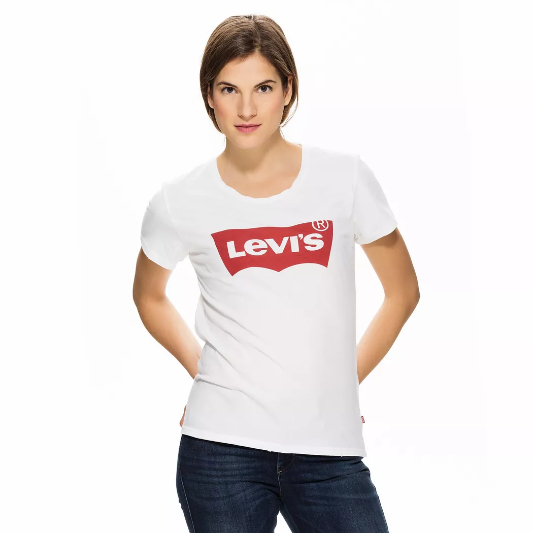 Levi´s ® T-shirt à Manches Courtes The Perfect 17369 White Logo XS Femme