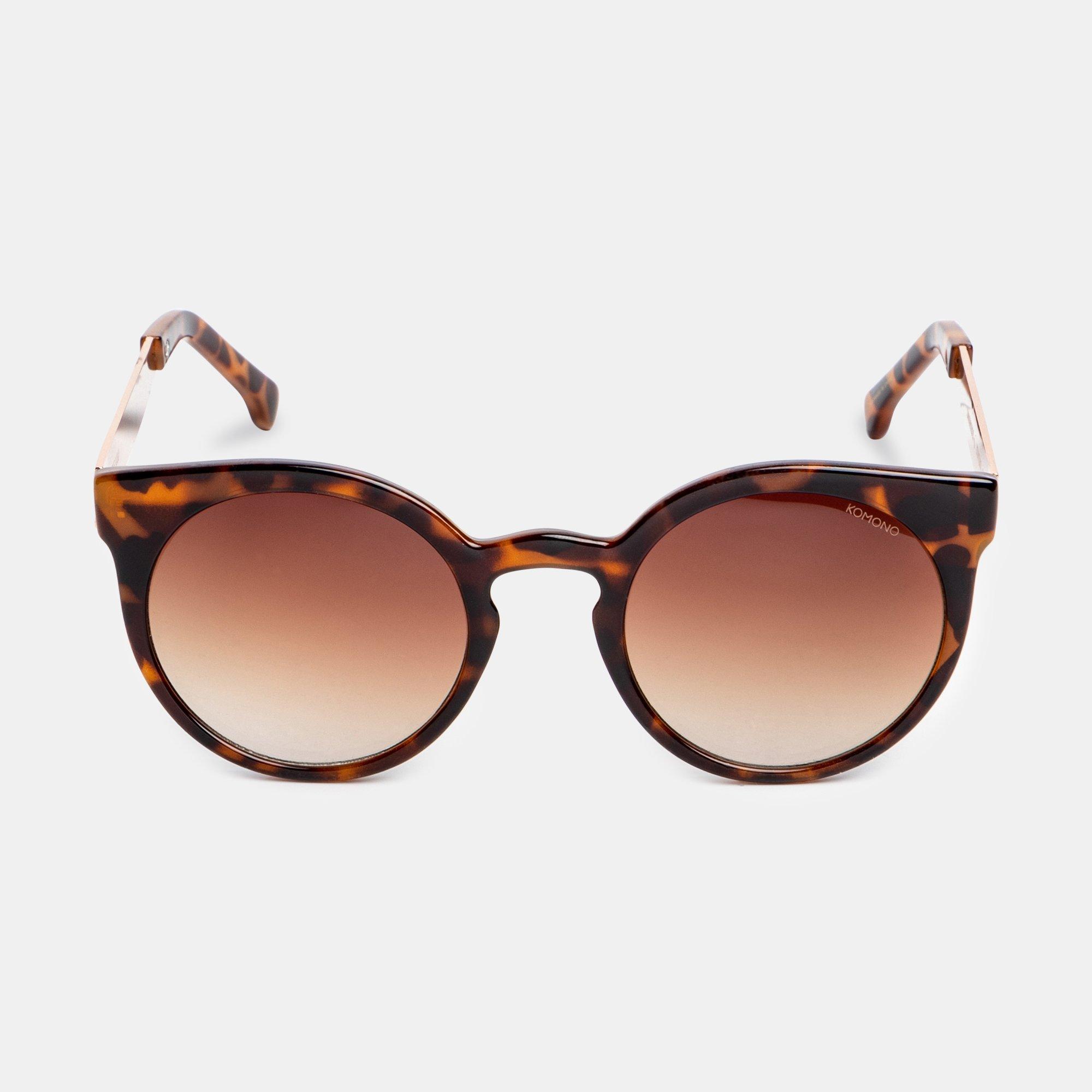 KOMONO Lulu Metal Occhiali da sole rotondi con custodia 