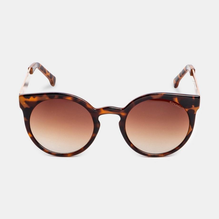 KOMONO Lulu Metal Occhiali da sole rotondi con custodia 