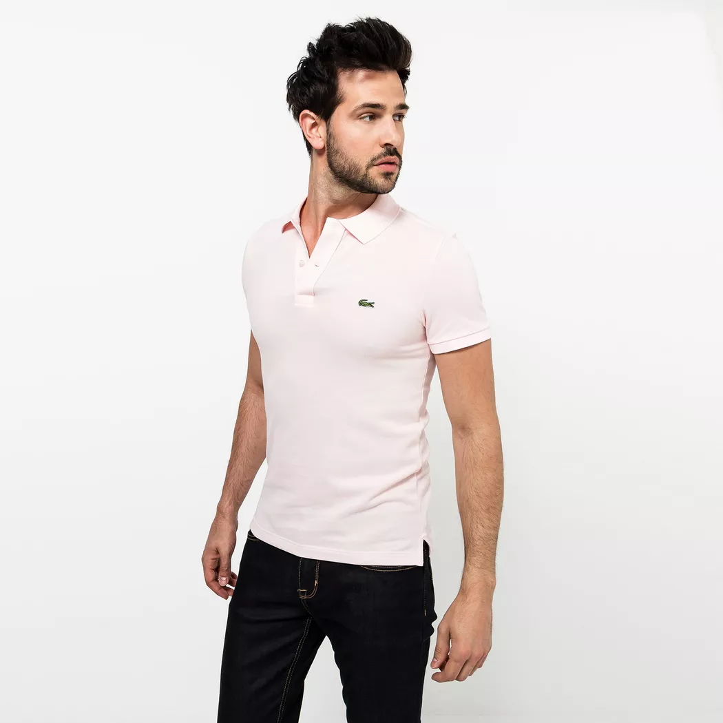 Lacoste - Poloshirt, Slim Fit, kurzarm, für Herren, Puderrosa, Größe S (T3)