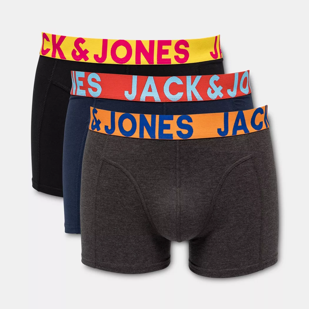Jack & Jones Sugar Skull Boxer Briefs 3 Pack Black/Yellow S 3