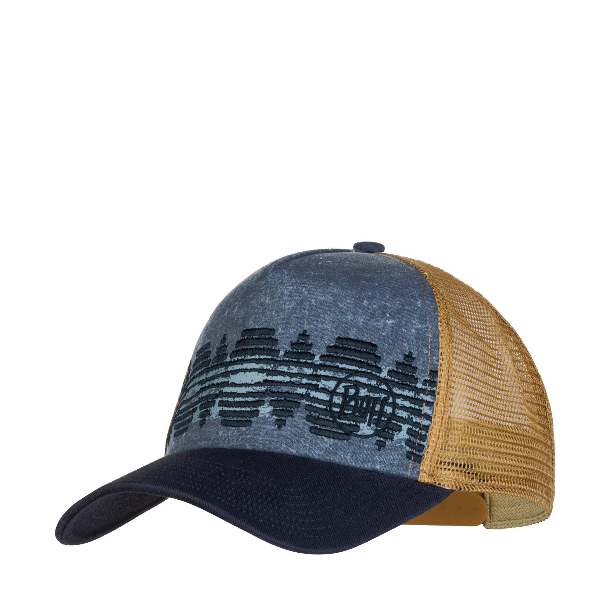 Buff Trucker TZOM Cappellino da baseball Blu Denim Scuro