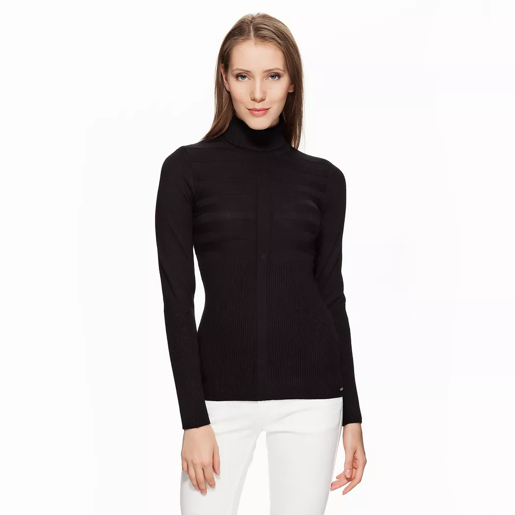 Morgan - Pullover, Rollkragen, für Damen, Black, Größe L