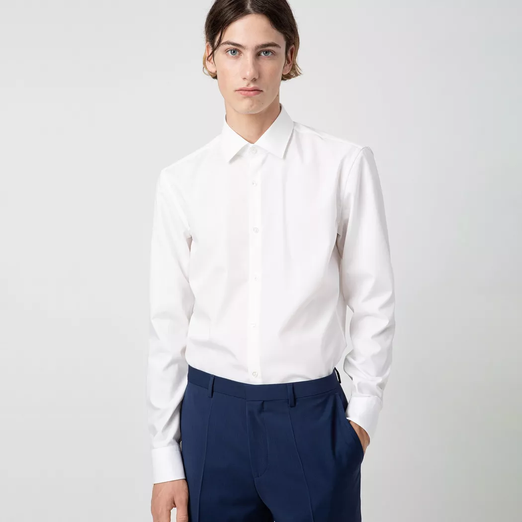 Hugo Chemise à Manches Longues Kenno 10181991 Open White 41 Homme