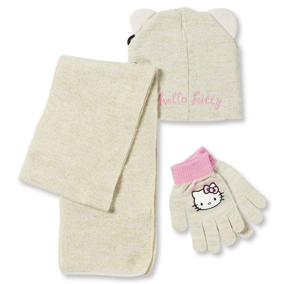 Hello Kitty  Set Mütze, Schal und Handschuhe 