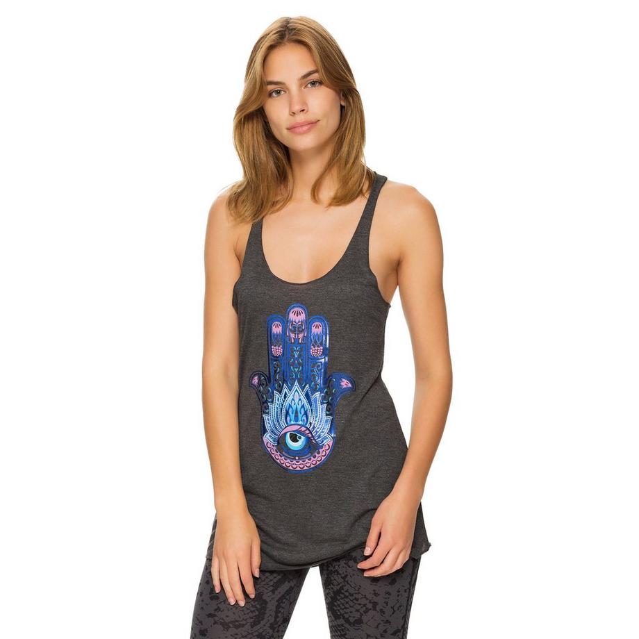 OGNX Metallic Hamsa Yoga Top 