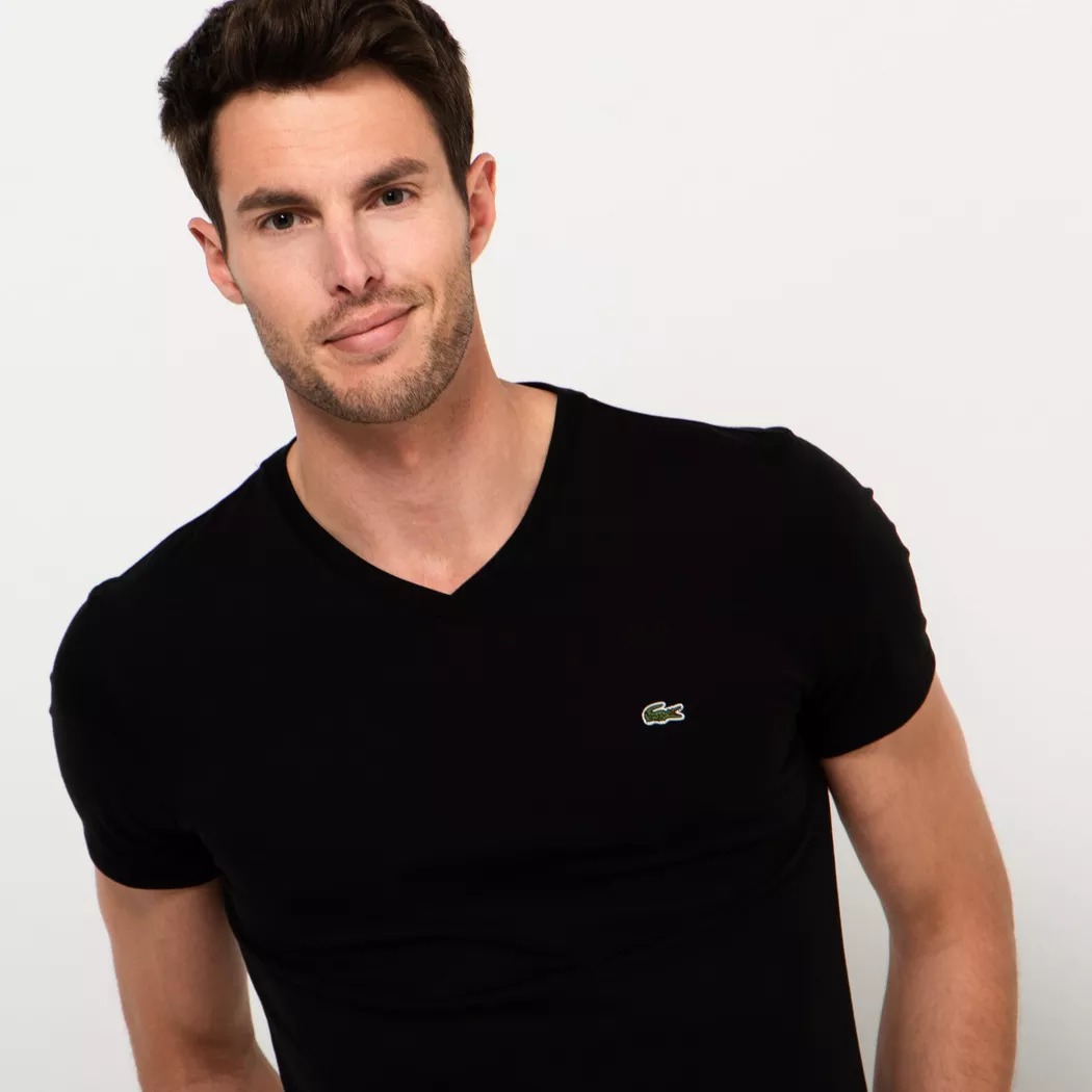 Lacoste - T-Shirt, Regular Fit, kurzarm, für Herren, Black, Größe M (T4)