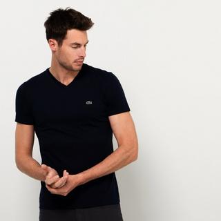 LACOSTE T-Shirt Col V Manches Courtes Regular Fit  