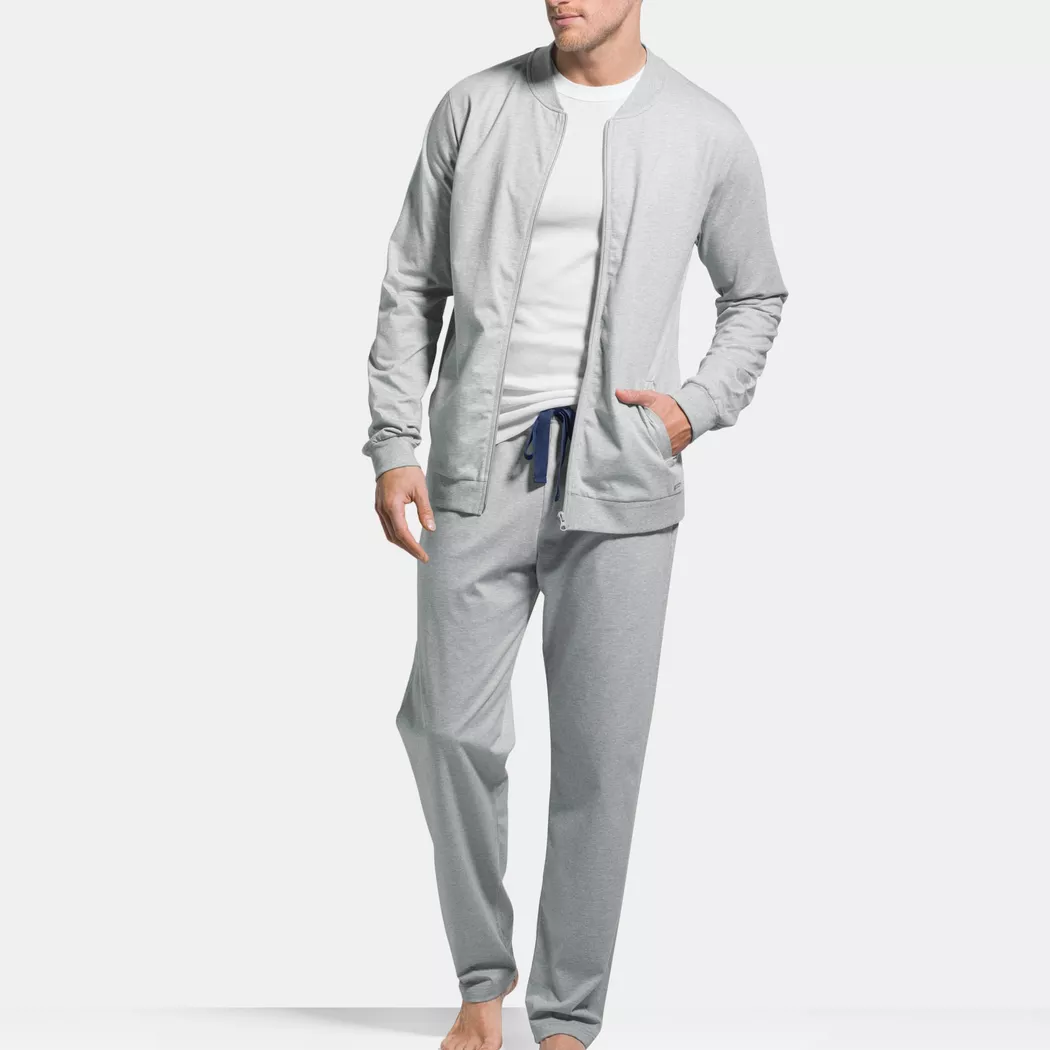 ISA bodywear - Loungewear Jacke, für Herren, Mediumgrau, Größe XL