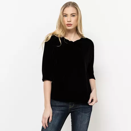 Manor Woman T-shirt girocollo, manica lunga  Black