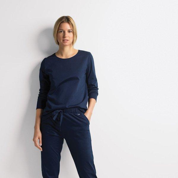 Image of Shirt Langarm, Rundhals Damen Dunkelblau M