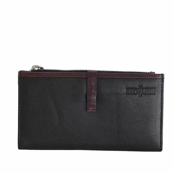 Image of Leder-portemonnaie Nadesch 1 Black Damen Anthrazit