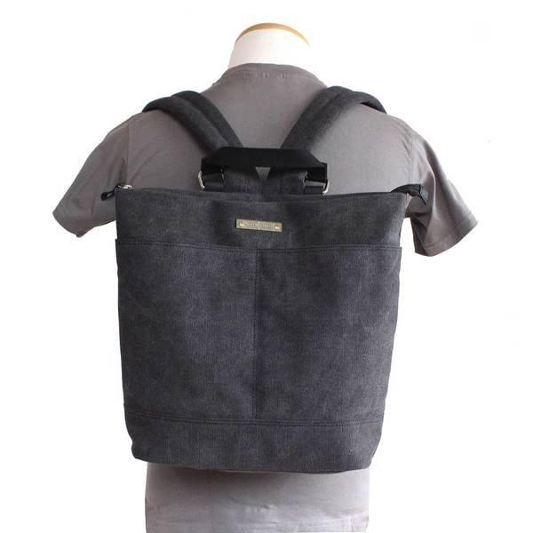 Margelisch Amini 1 Zaino da città in tela Charcoal  