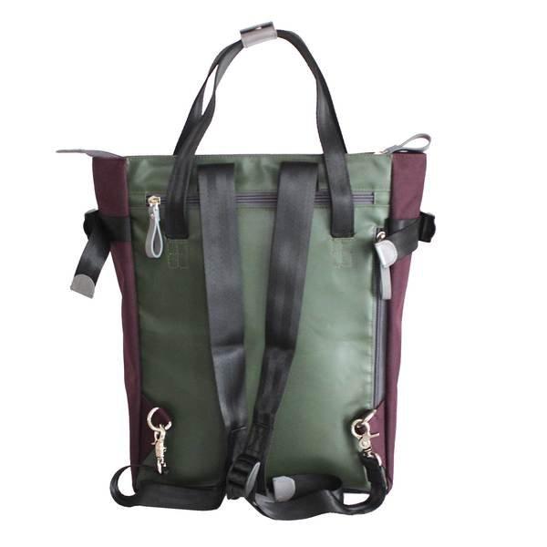 7clouds Sac à dos-Shopper Mendo 7.2 junglegreen/wine  