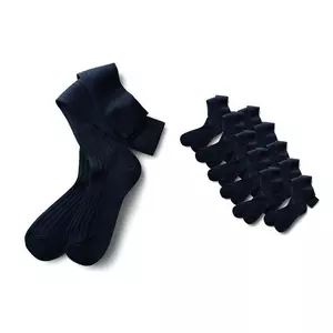 Knee High Socks in Navy: Elegant from Foot to Knee (10 pairs)