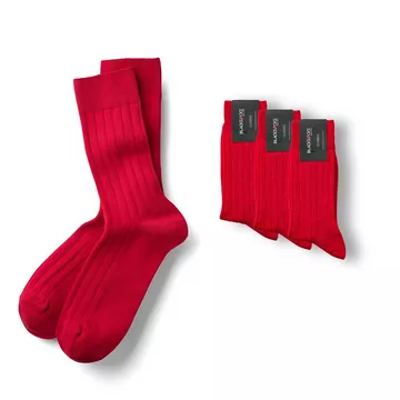 Wadensocken Classic in Rot (3 Paar)