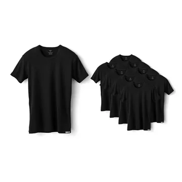 T-Shirt Babette in Schwarz (8er Pack)