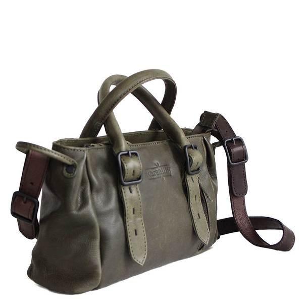 Margelisch  Sac à bandoulière en cuir Gini 2 mud green 