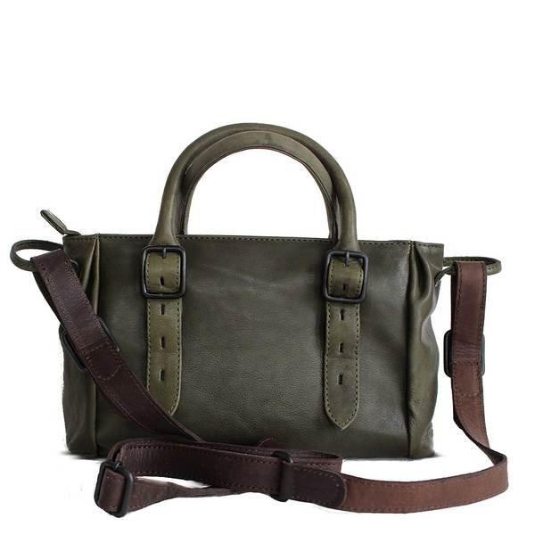 Margelisch  Sac à bandoulière en cuir Gini 2 mud green 