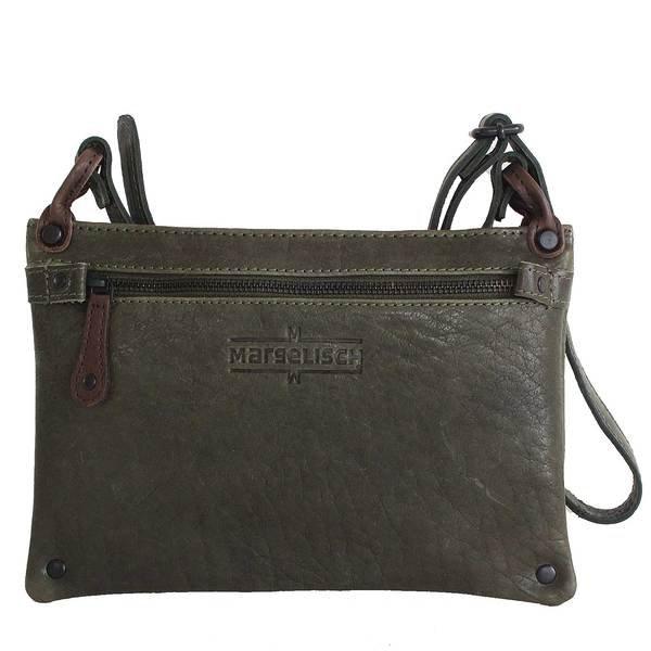 Margelisch  Borsa a tracolla in pelle Swenja 1 mud green 