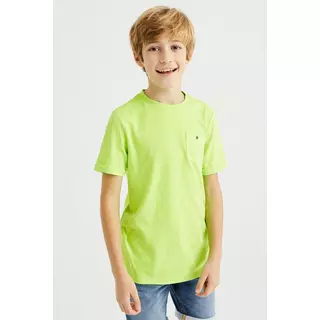 WE Fashion T-shirt fluo garçon  Vert