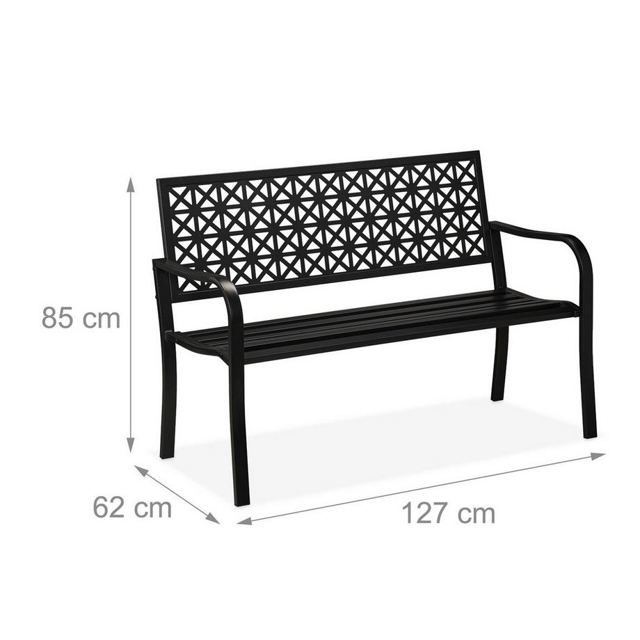 Northix Panchina da giardino con design geometrico  