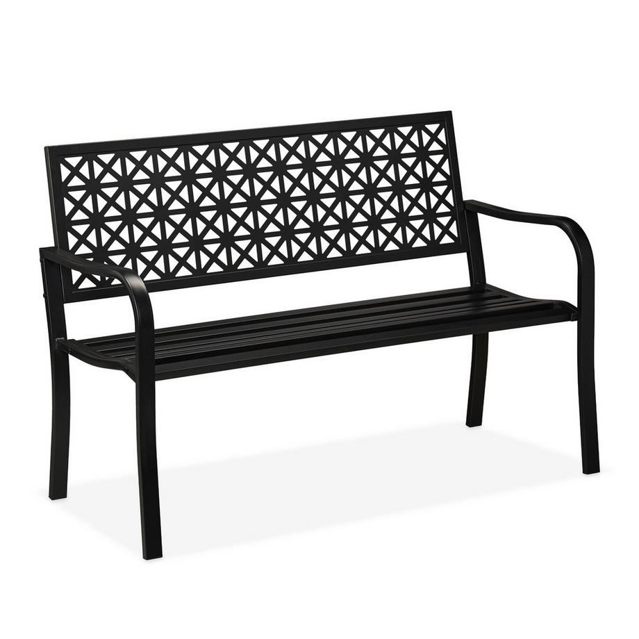 Panchina da giardino con design geometrico