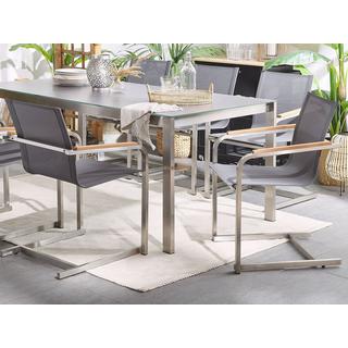 Beliani Lot de 4 chaises de jardin en Acier inox Moderne COSOLETO  