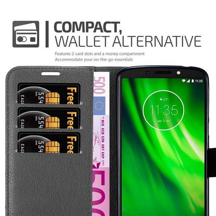 Cadorabo  Housse compatible avec Motorola MOTO E5 / G6 PLAY - Coque de protection avec fermeture magnétique, fonction de support et compartiment pour carte 