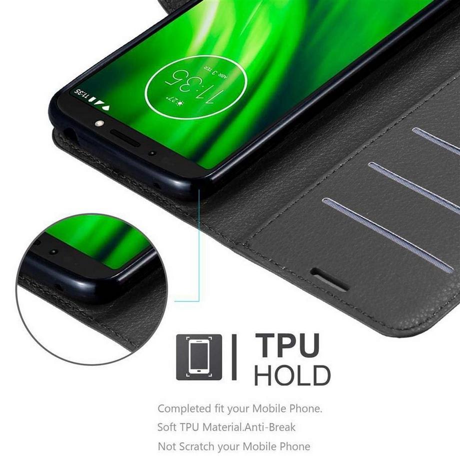 Cadorabo  Housse compatible avec Motorola MOTO E5 / G6 PLAY - Coque de protection avec fermeture magnétique, fonction de support et compartiment pour carte 