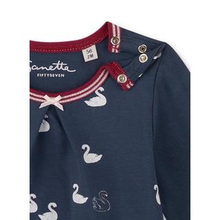 Sanetta Fiftyseven  Baby Mädchen-Shirt langarm Schwan Allover 