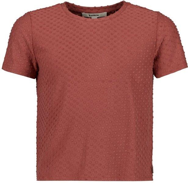Image of Mädchen T-shirt Mit Punkterelief Mädchen Rot 152/158