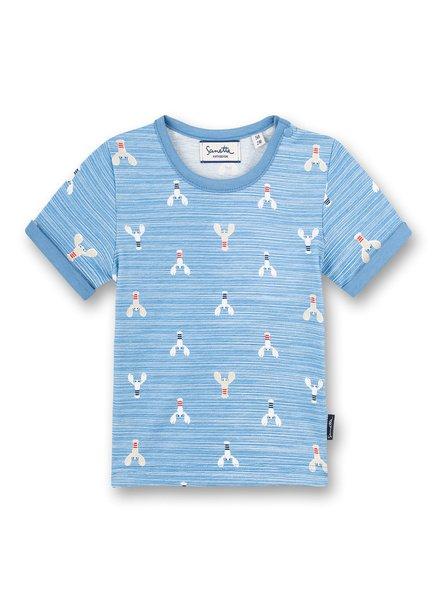 Image of Baby Jungen T-shirt Little Lobster Allover Unisex Blau 68