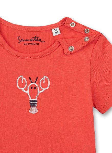 Sanetta Fiftyseven  Baby Jungen T-Shirt Rot Little Lobster 