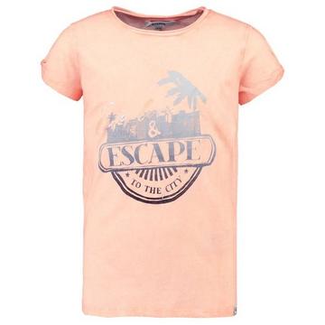 Mädchen T-Shirt Mit Aufdruck orange